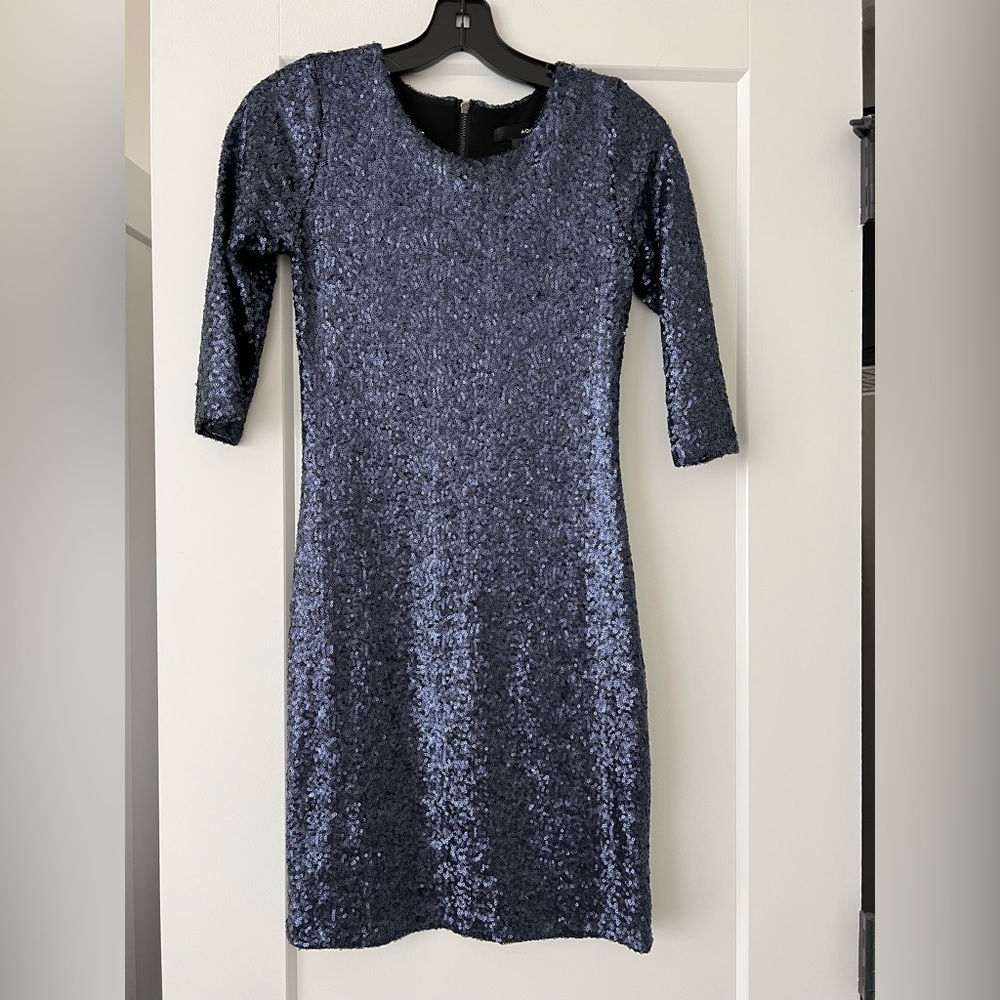 Navy Sequined party dress
